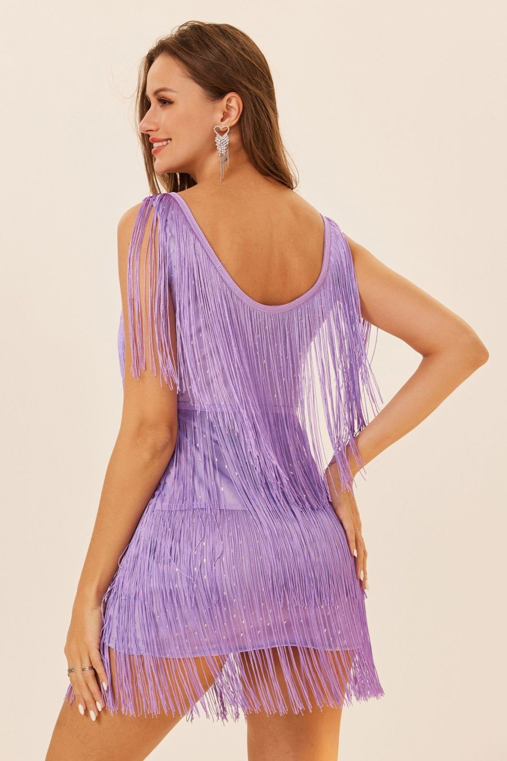Sleeveless Tassel Mini Dress
