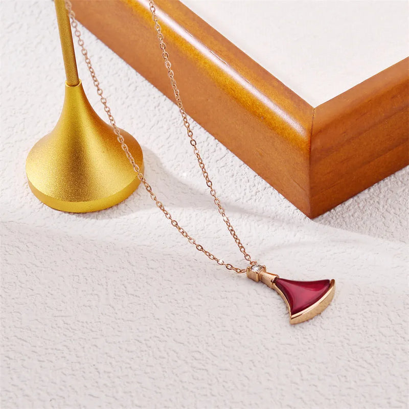 Elegant Ruby Pendant Necklace