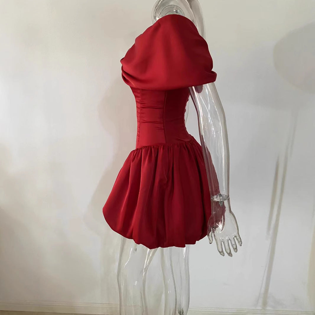 V-neck Fishbone Bodycon Mini Dress _ Party Outfit