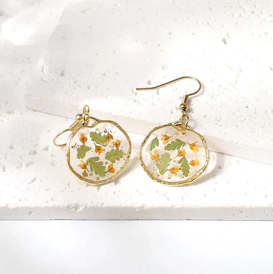 Botanical Pressed Flower Earrings
