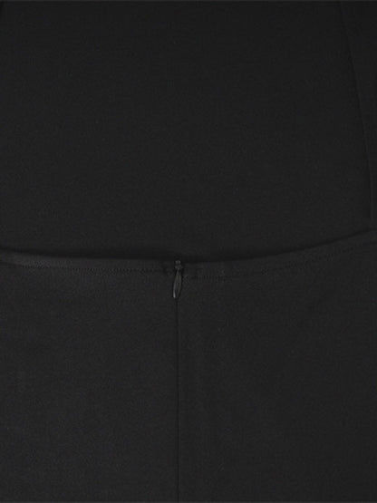 Long Sleeves Skinny Back Cross Split-side Tasseled High Neck Evening Dresses Midi Dresses