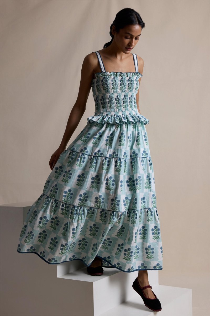 Damla Smocked Cami Maxi Dress