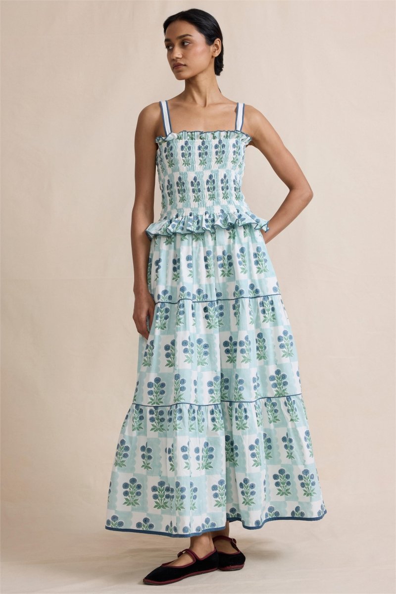Damla Smocked Cami Maxi Dress