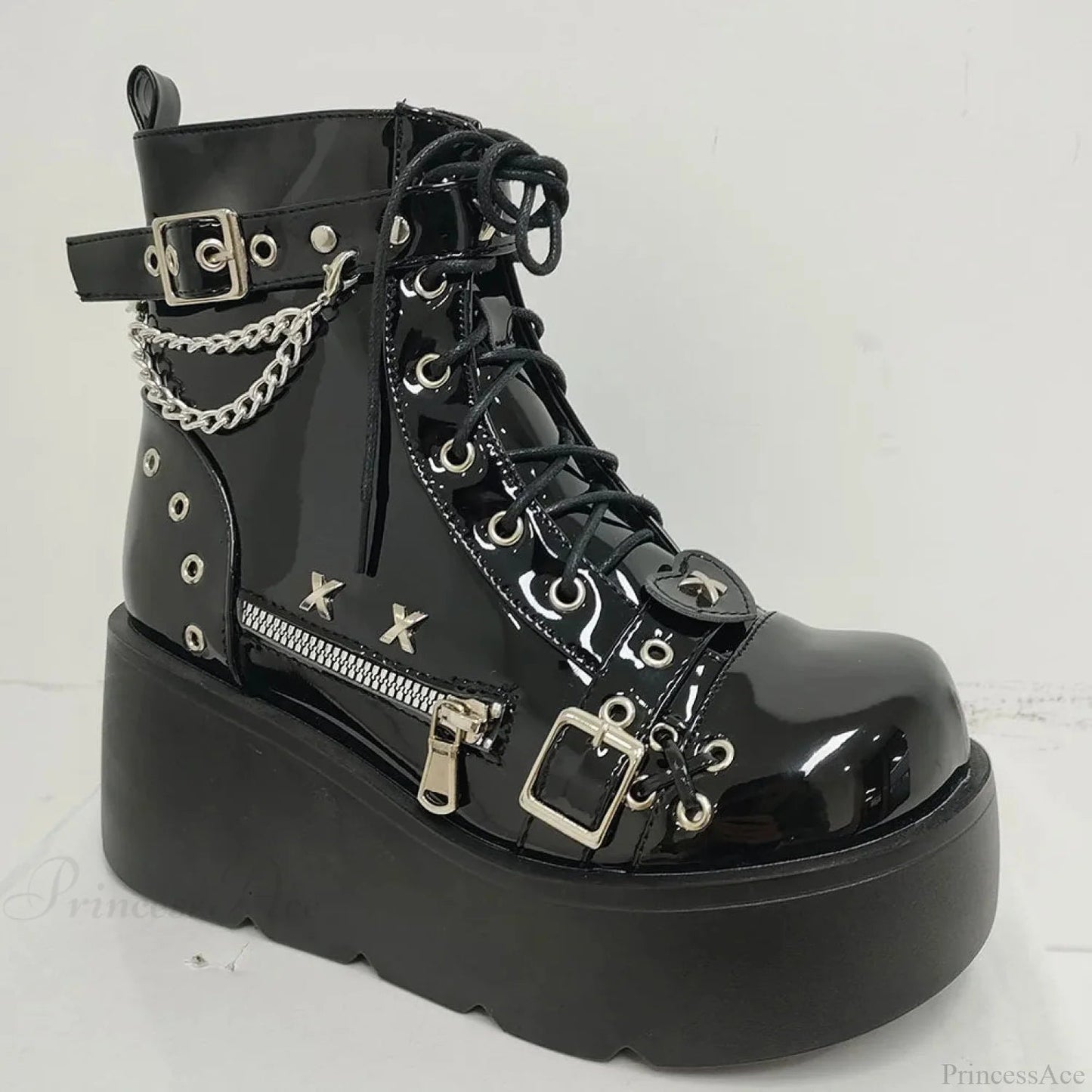 Dark Fox Platform Gothic Fight Boot