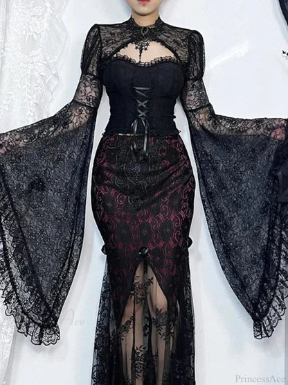 Dark Transparent Blouse