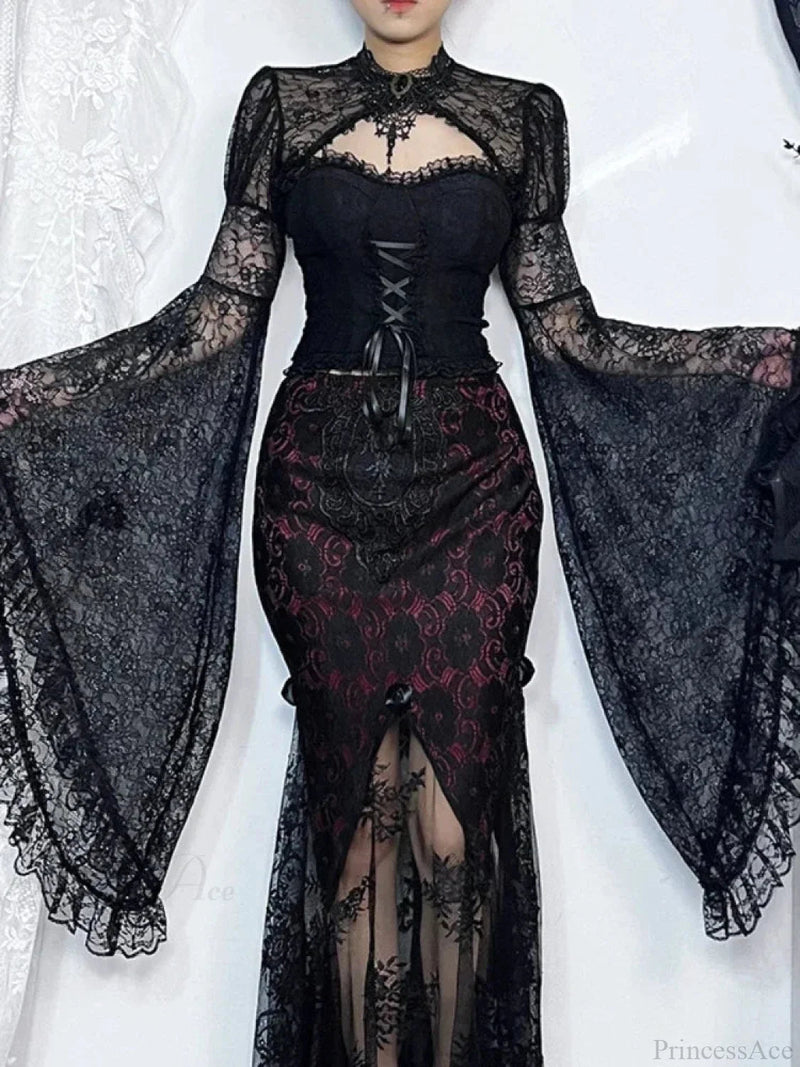 Dark Transparent Blouse