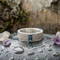 Vintage Sky Glass Silver Ring