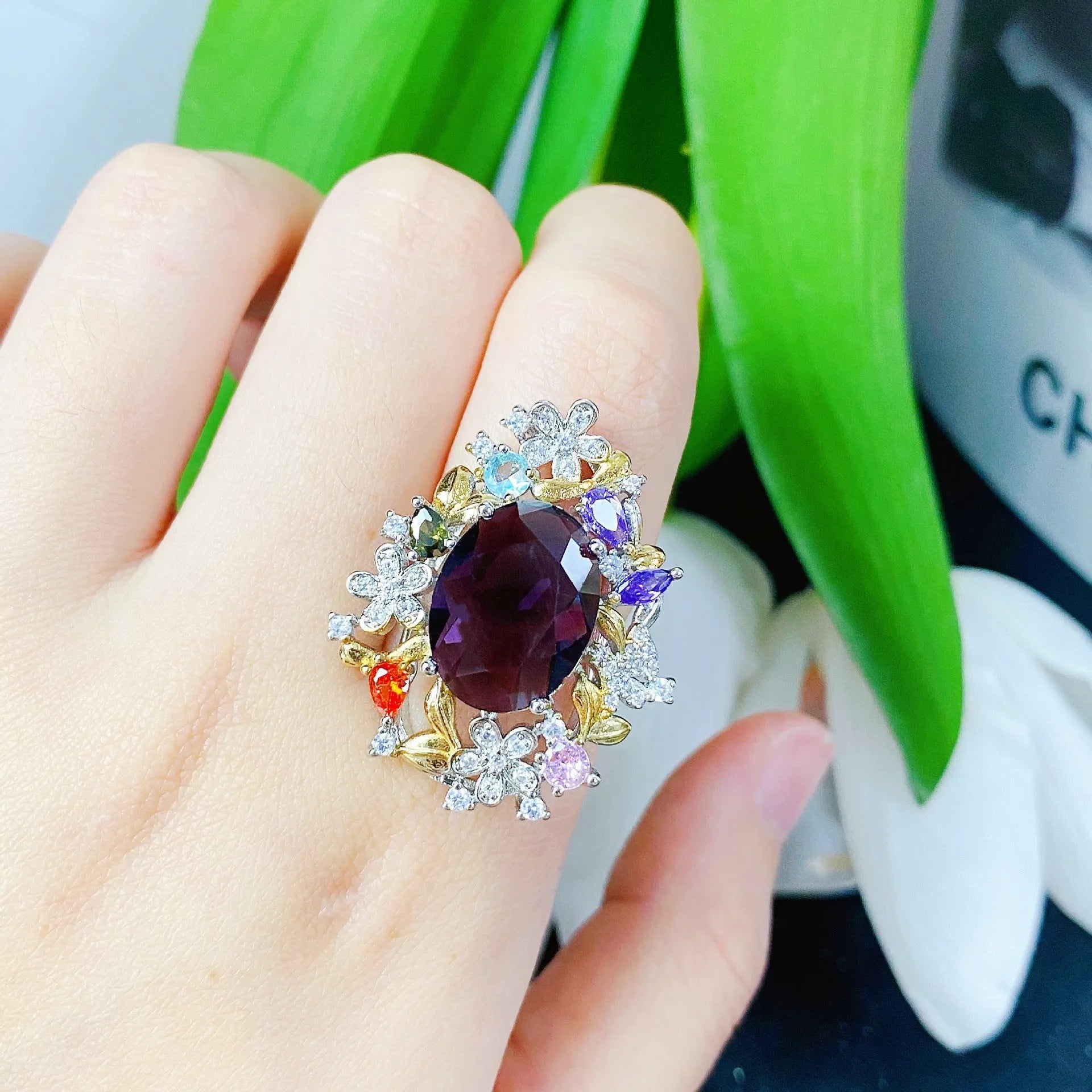 Statement Amethyst Ring