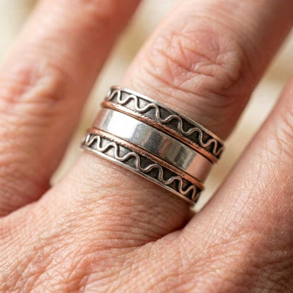 Vintage Silvered Form Ring