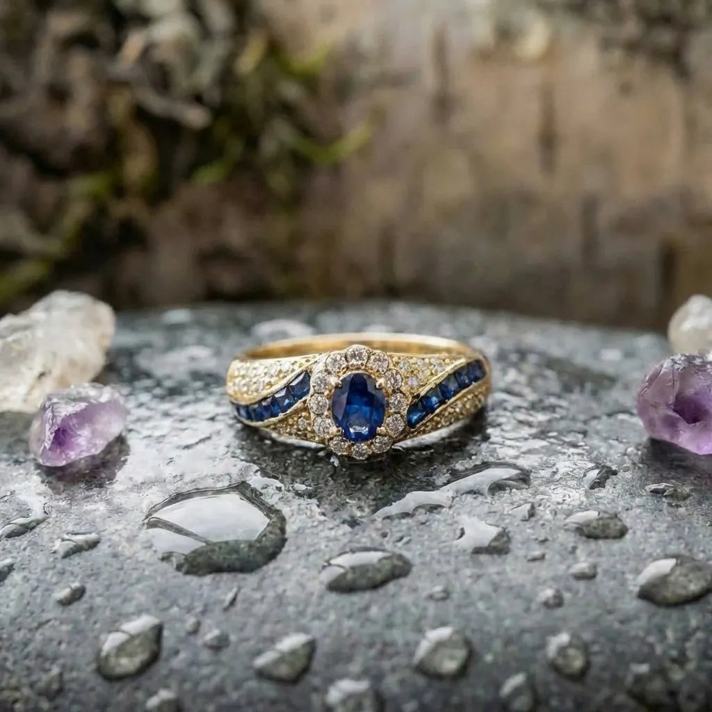 Elegant Sapphire Gold Ring