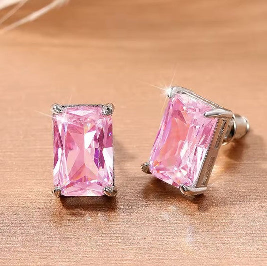 Classic Pink Crystal Stud