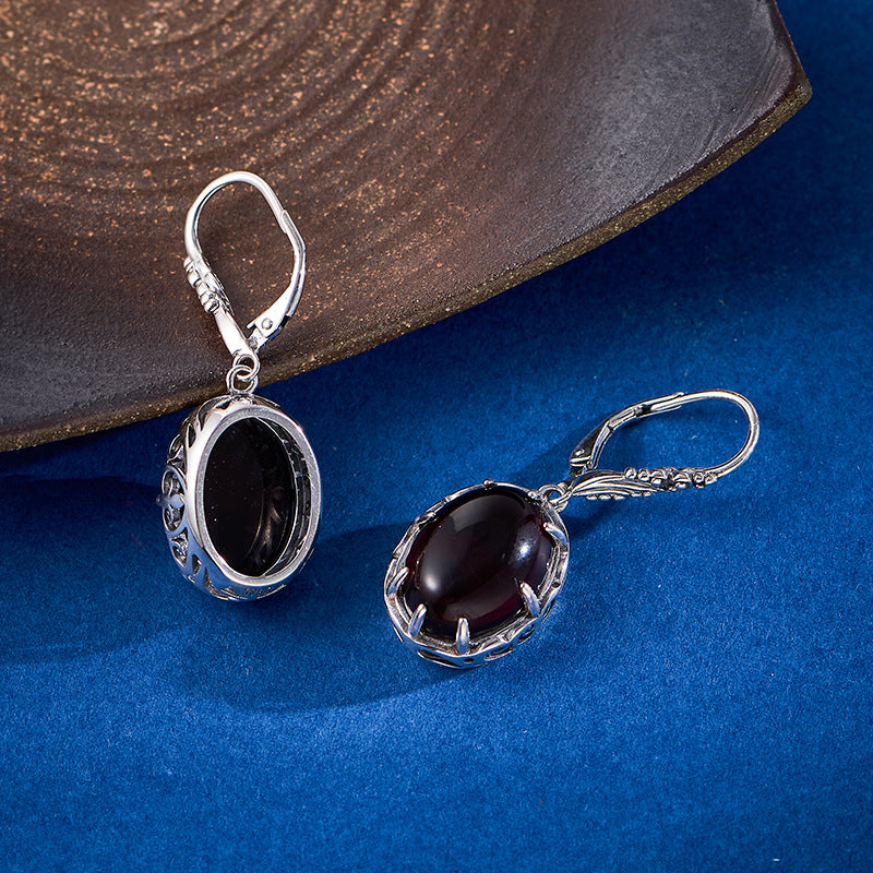 Vintage Black Onyx Earrings