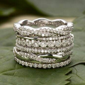 Vintage Layered Zirconia Ring