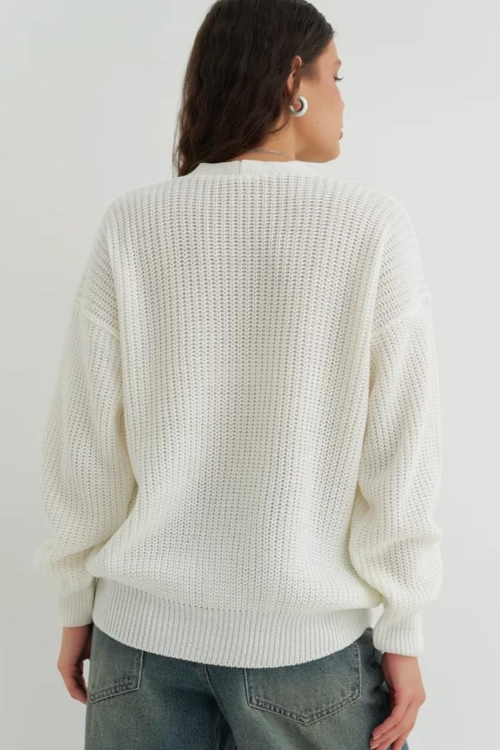 Relaxed Fit Color Cardigan