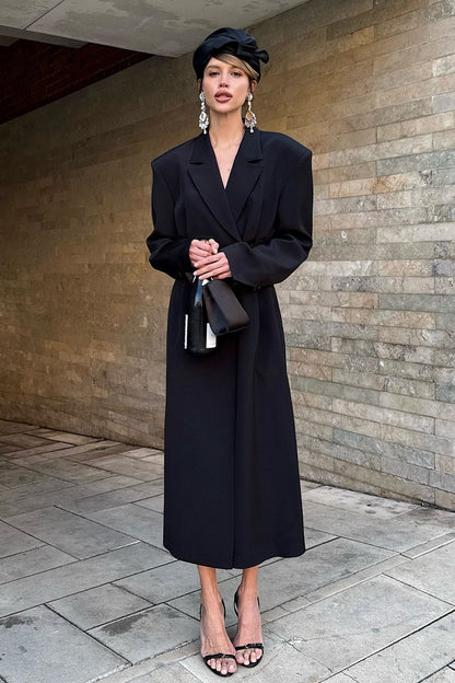 Longline Belted Trench Overcoat