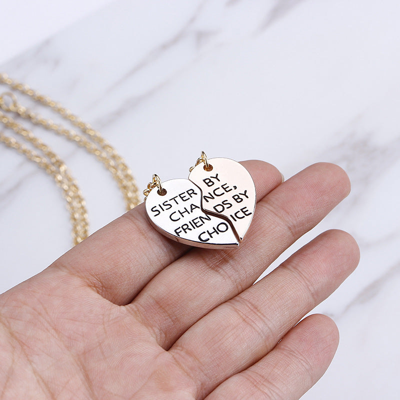 Sister Bond Heart Necklace