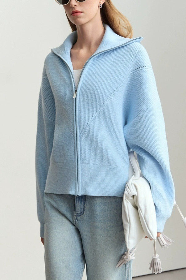 Slouchy High Neck Loose Sweater
