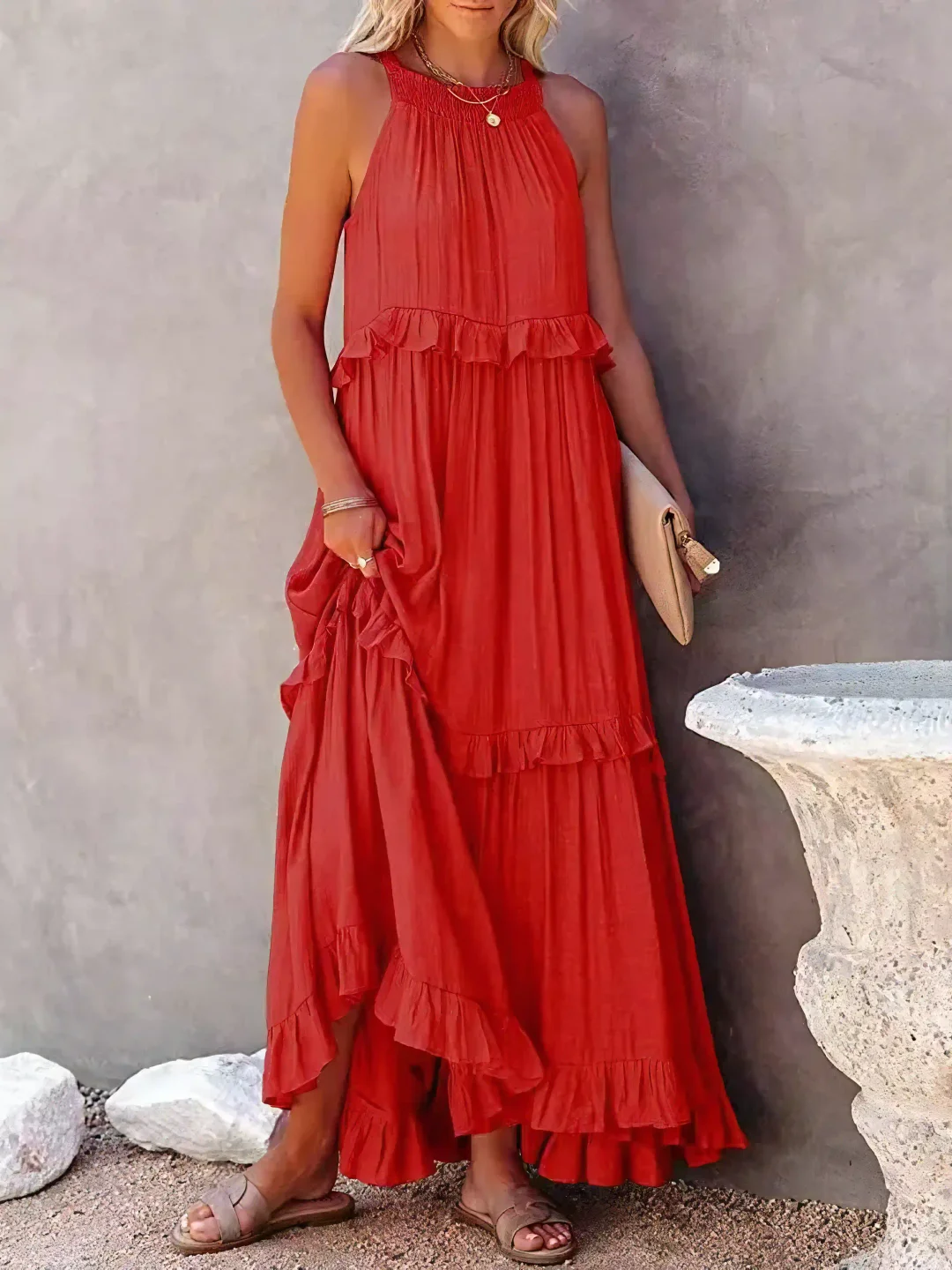 Megan | Ruffle Maxi Dress