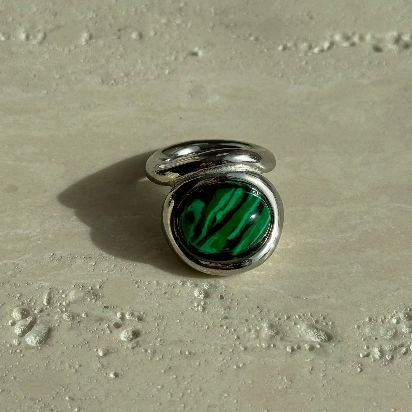 Statement Malachite Ring