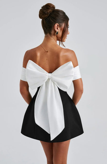 Backless Bow Mini Dress 35