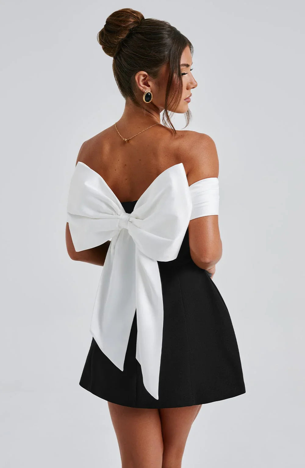 Backless Bow Mini Dress 35