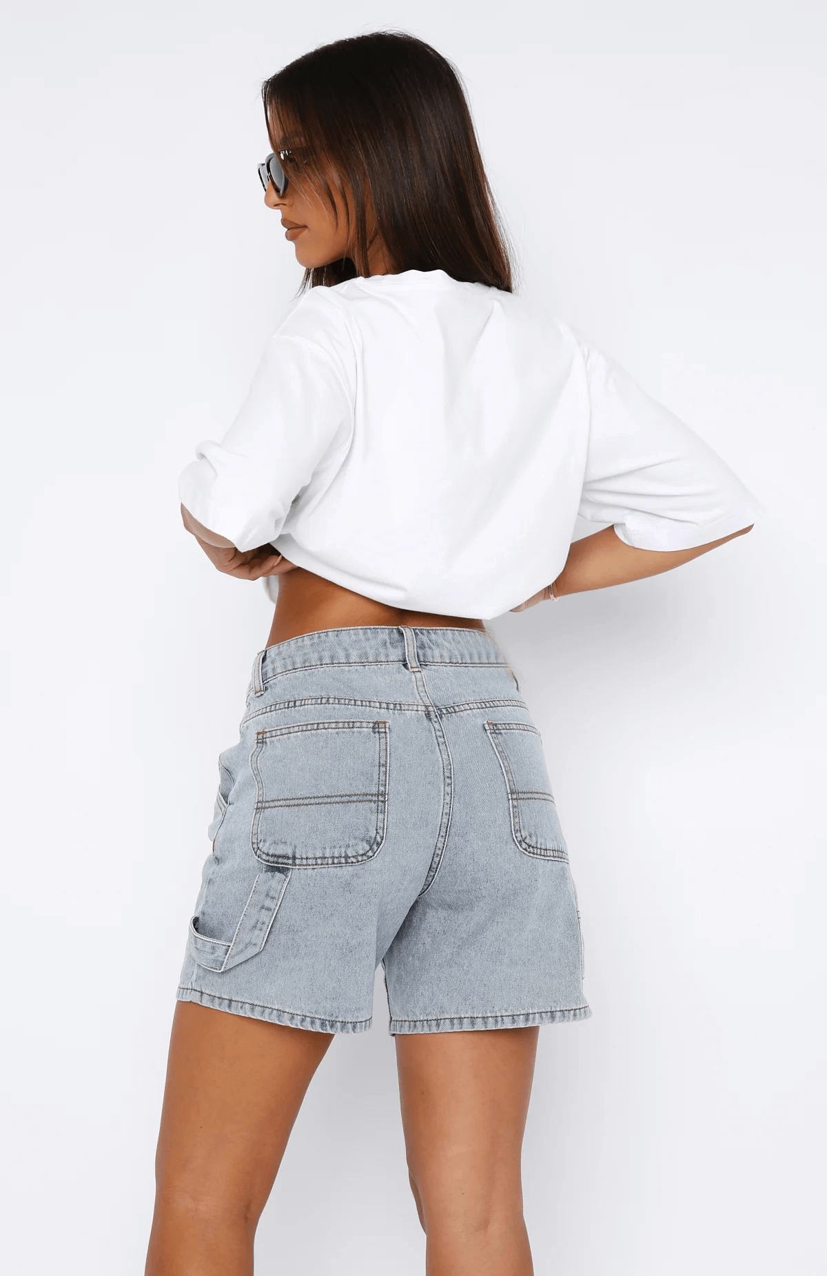 Indio Denim Dad Shorts - Denim