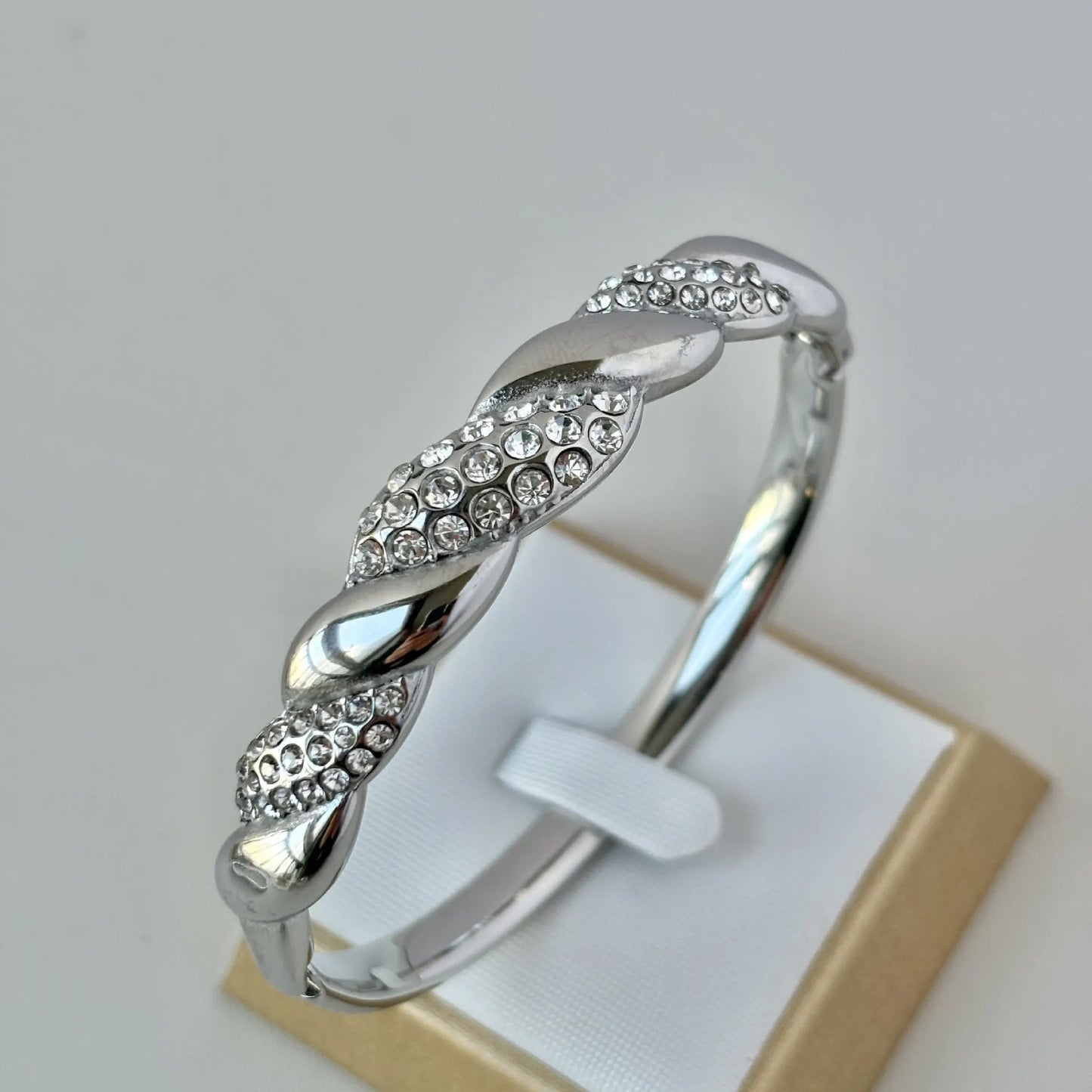 Vintage Silver Twisted Bangle