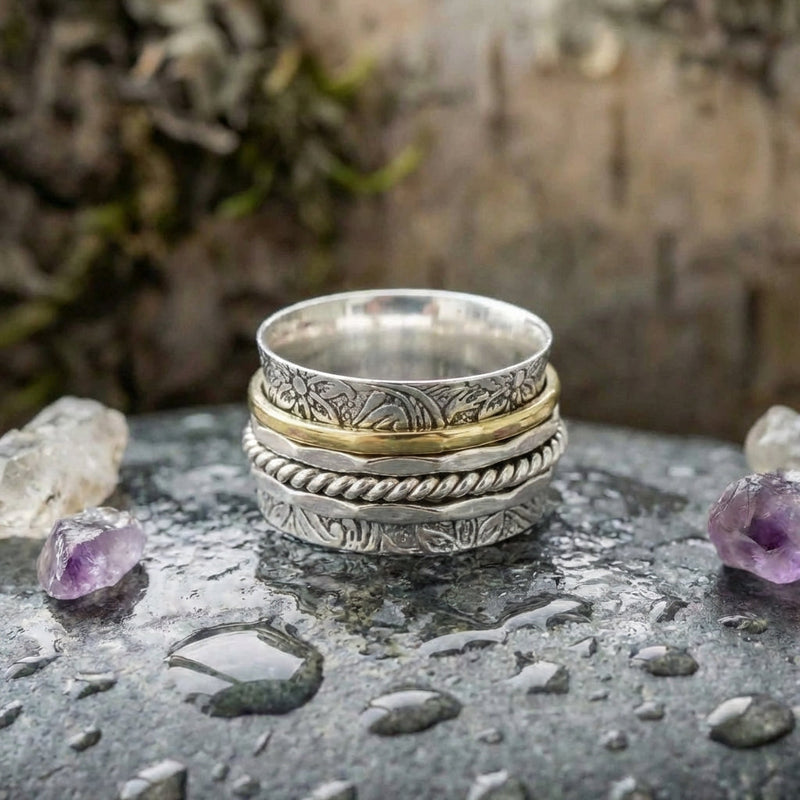 Antique Meditation Spinner Ring