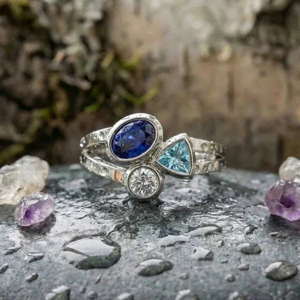 Elegant Three Stone Ring