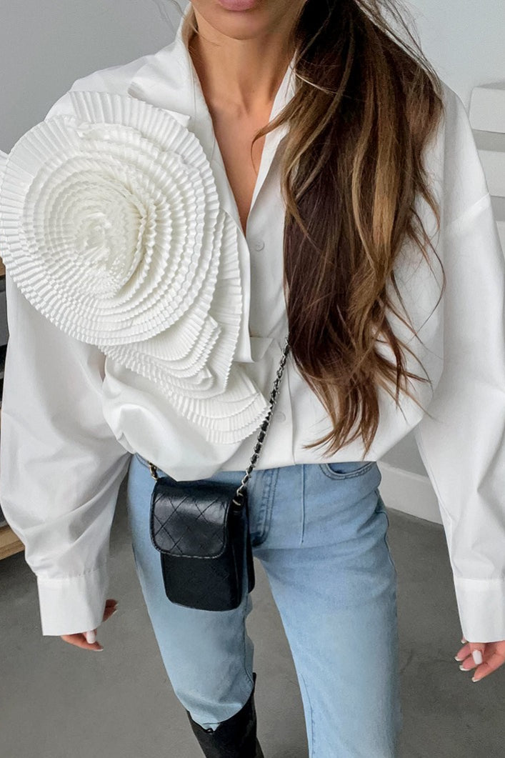 3d Long Sleeve Blouse