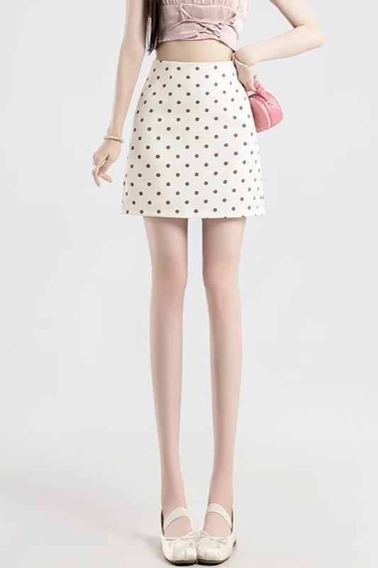 Polka Dot A-line Skirt