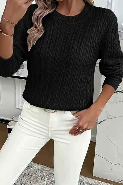 Round Neck Knit Sweater