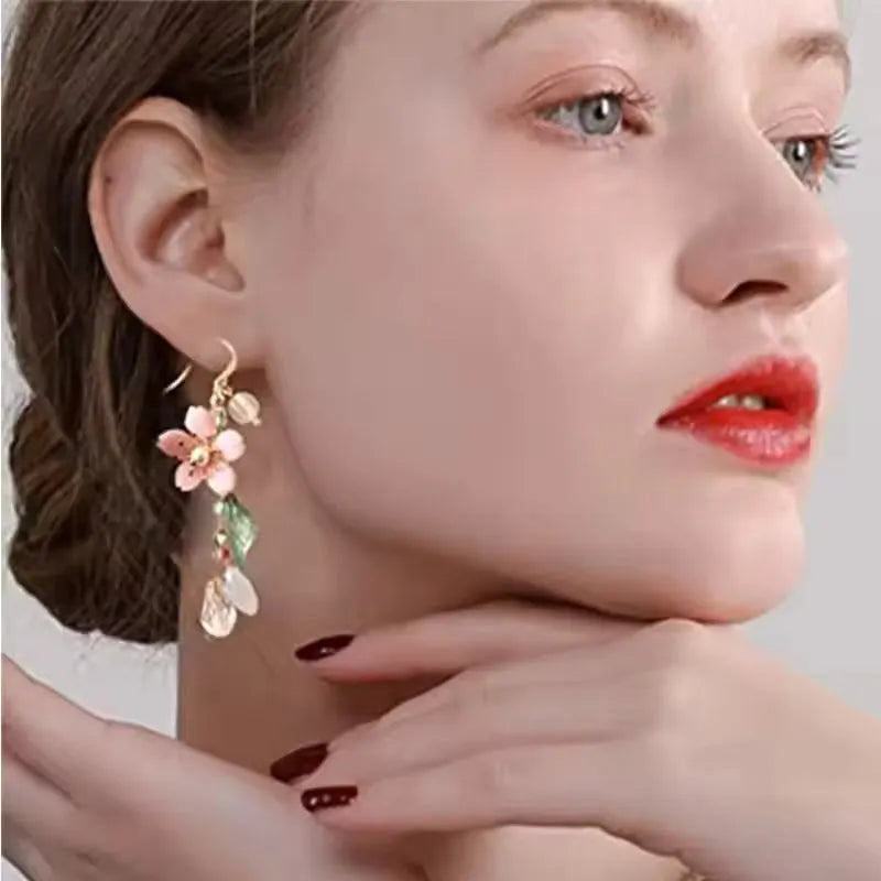 Elegant Floral Drop Earrings