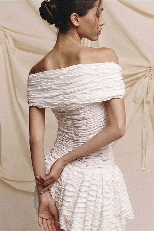 Off Shoulder Backless Bodycon Mini Dress