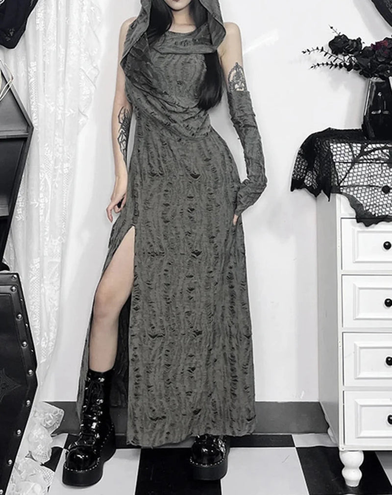 Digital Cloaked Maxi Dress