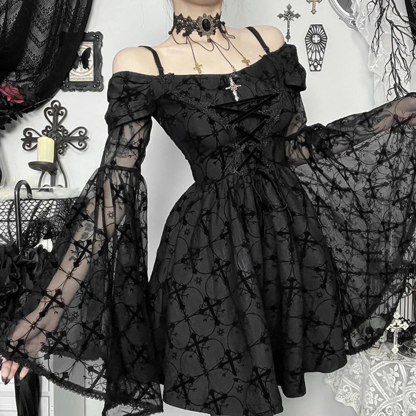 Distinguish Patchwork Petite Frock