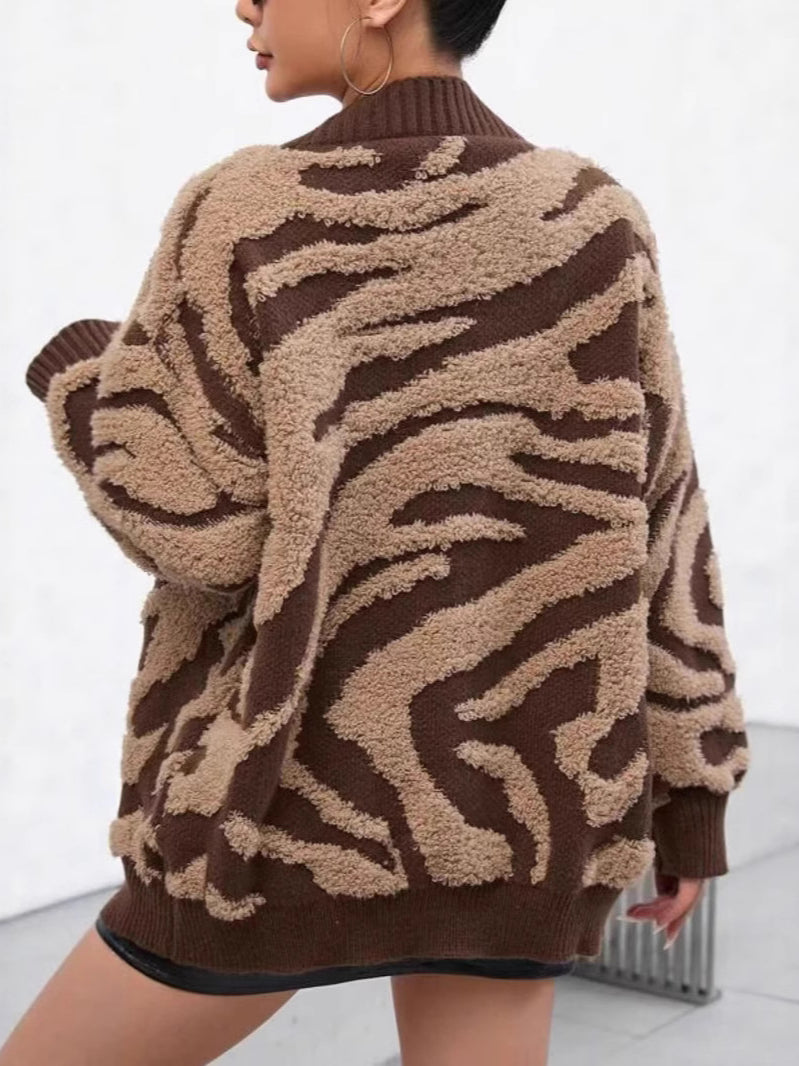 Leopard Knit Cardigan