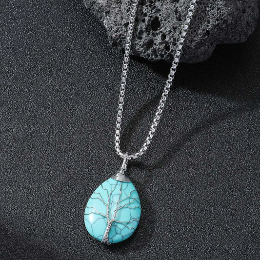 Turquoise Tree Necklace