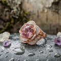 Layered Exotic Flower Bright Ring