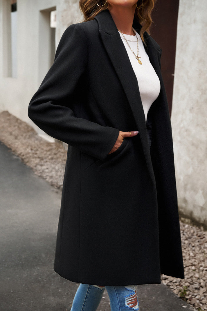 Wool Blend Longline Coat