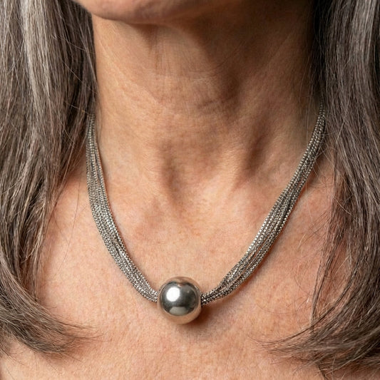 Vintage Multilayer Chain Silver Necklace