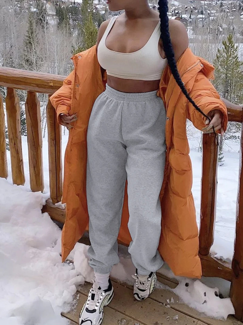 Mid Waist Drawstring Sweatpants Autumn – Comfortable and Stylish