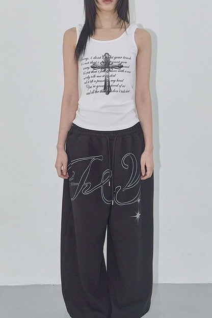 Hip-hop Letter Wing Pants