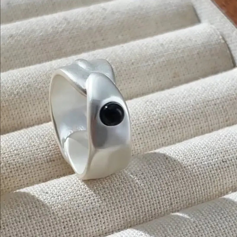 Modern Black Onyx Ring