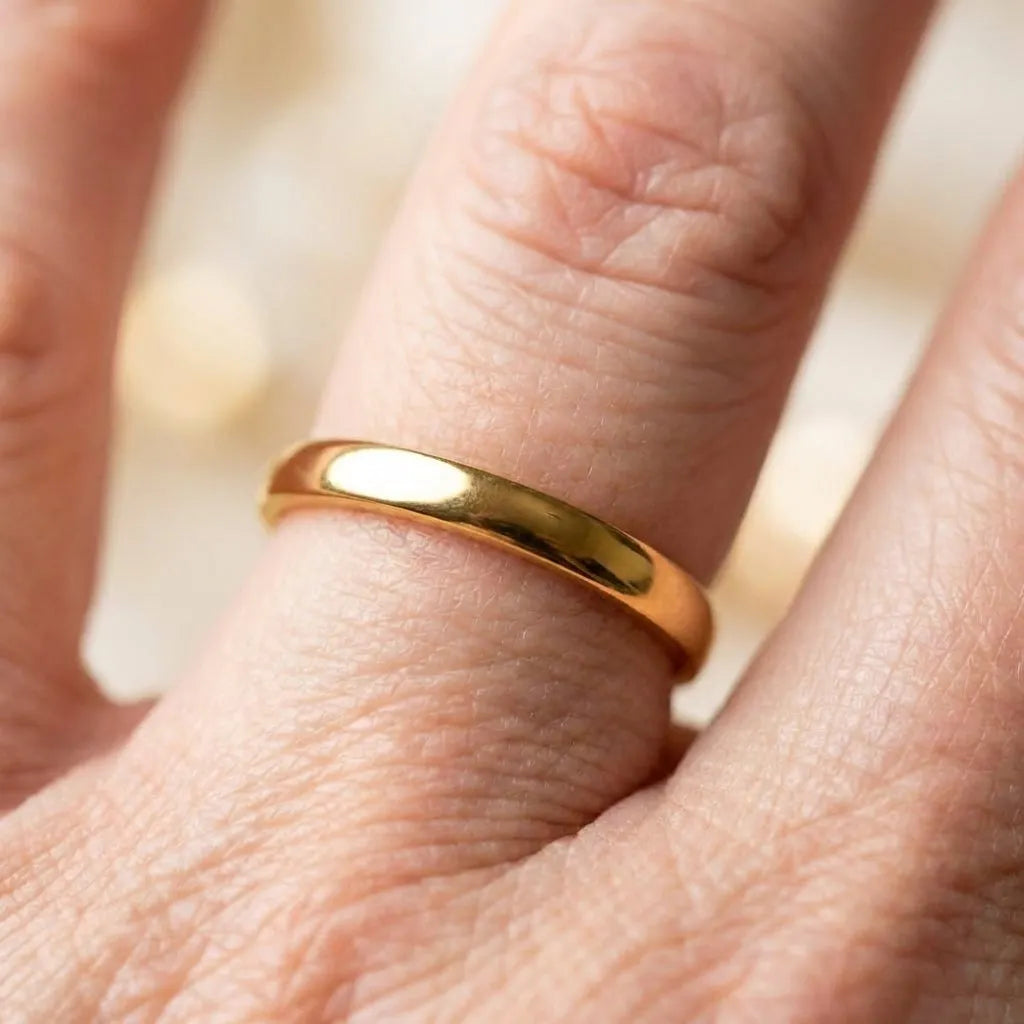 Simple Ring Made Of Gold And Silver