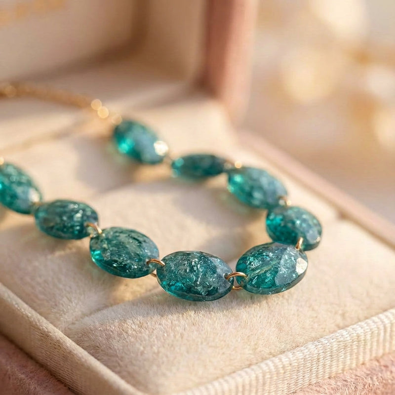 Vintage Ellipse Charm Necklace