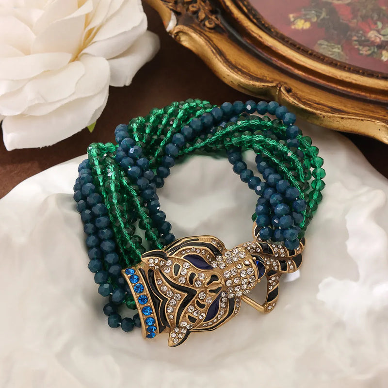 Elegant Emerald Beaded Bracelet