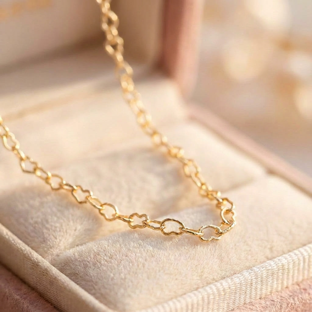 Amore Heart Link Choker Necklace