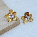 Elegant Pearl Flower Earrings