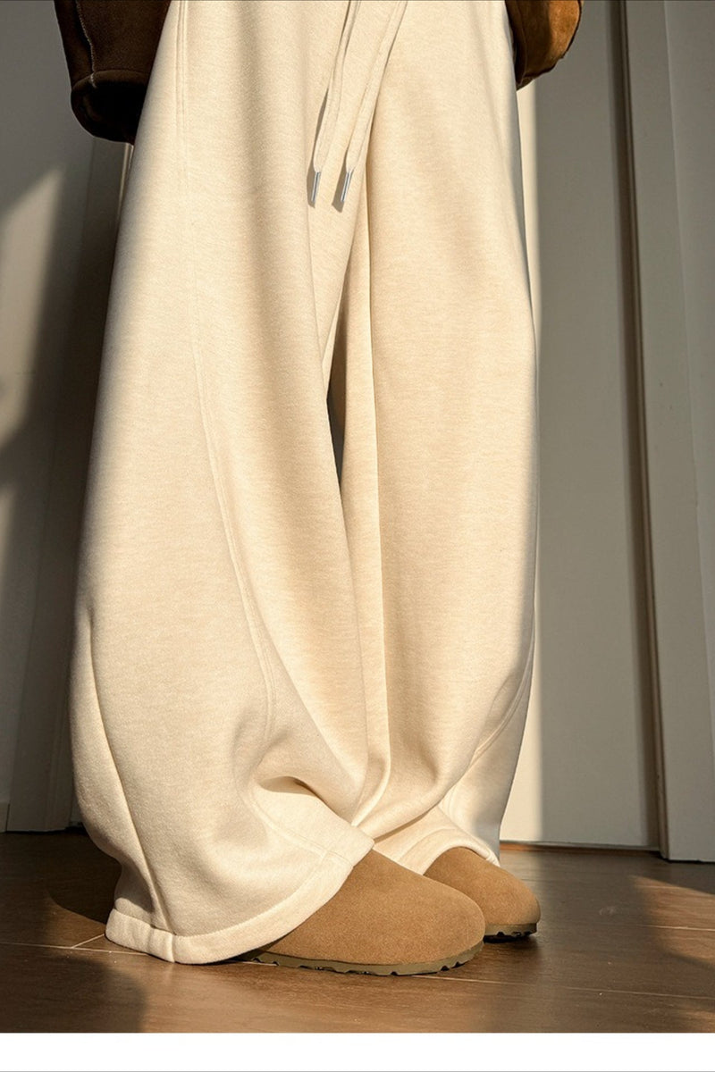 Plush Wool Curved Knit Pants